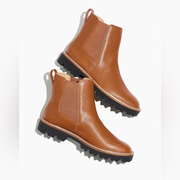Madewell The Citywalk Lugsole Chelsea Boot - English Saddle Brown Leather 10 - Picture 6 of 12